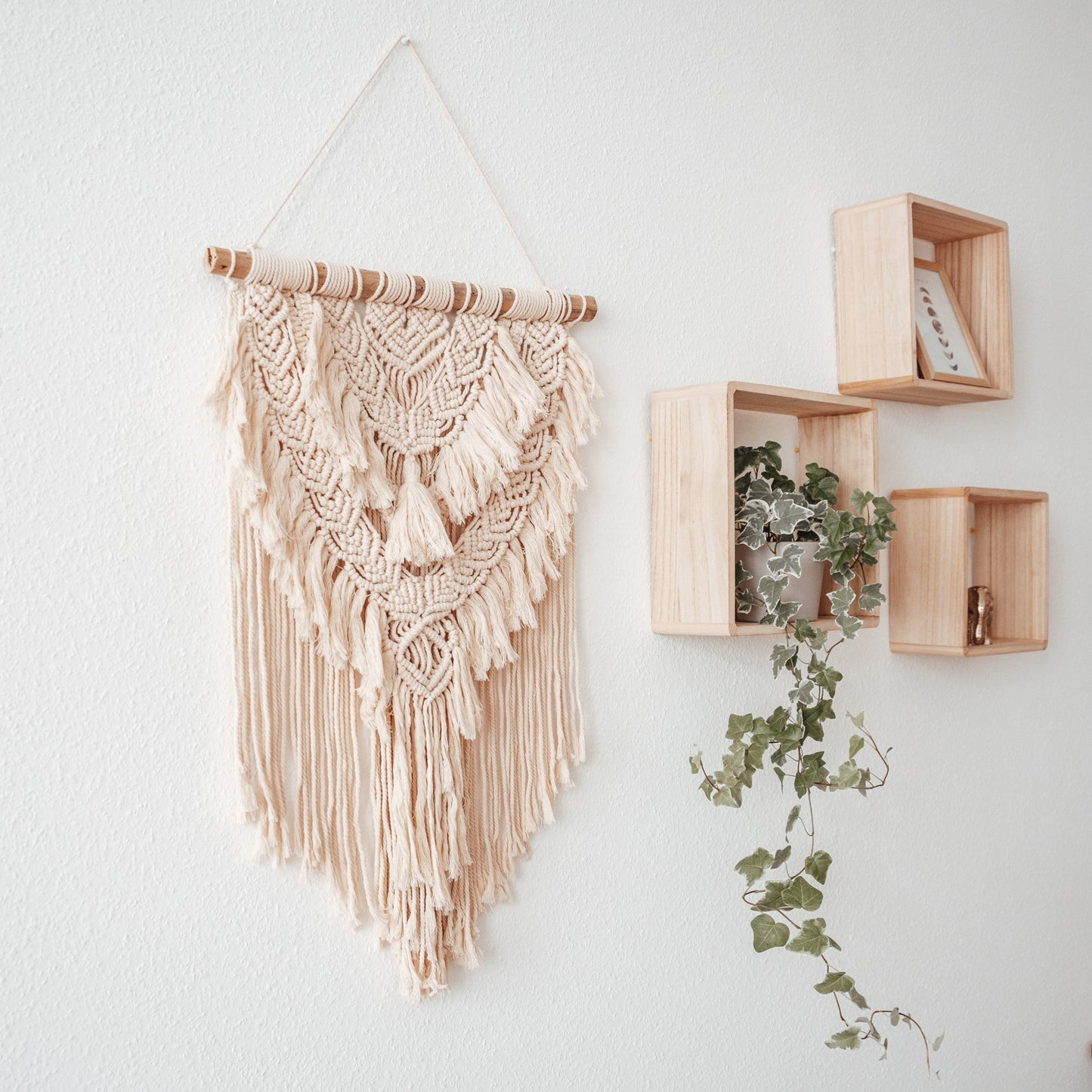 SAMSA großer Makramee Wandbehang | 50cm Ø