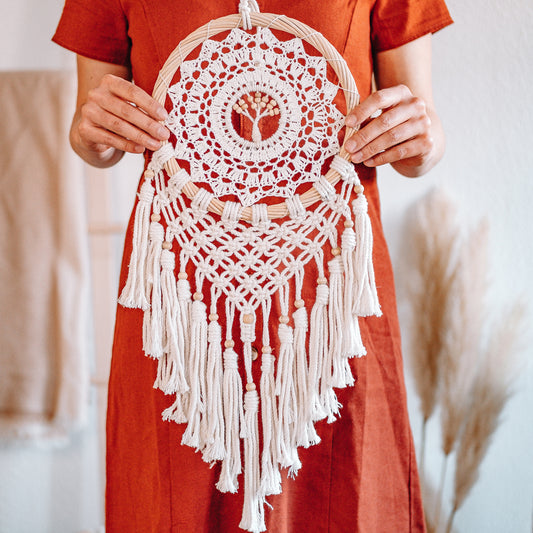 MAKA Kleiner Holz Traumfänger für Kinder | 22cm Ø