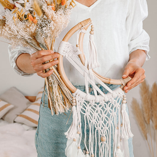 Mond Traumfänger als Kinderzimmer Wanddeko.